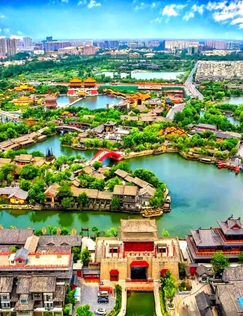 清明上河园全景鸟瞰