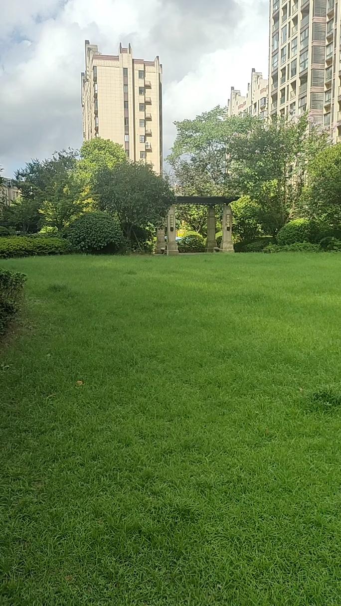 低容积率南京小区中央草坪实景