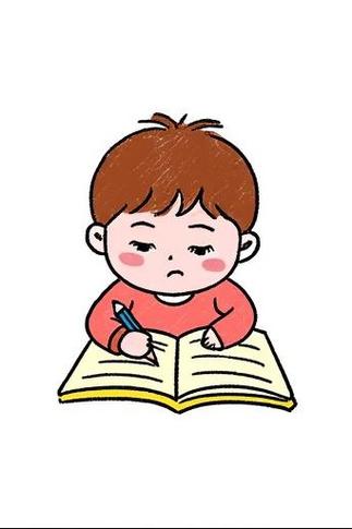 孩子写作业时分心涂鸦的铅笔特写