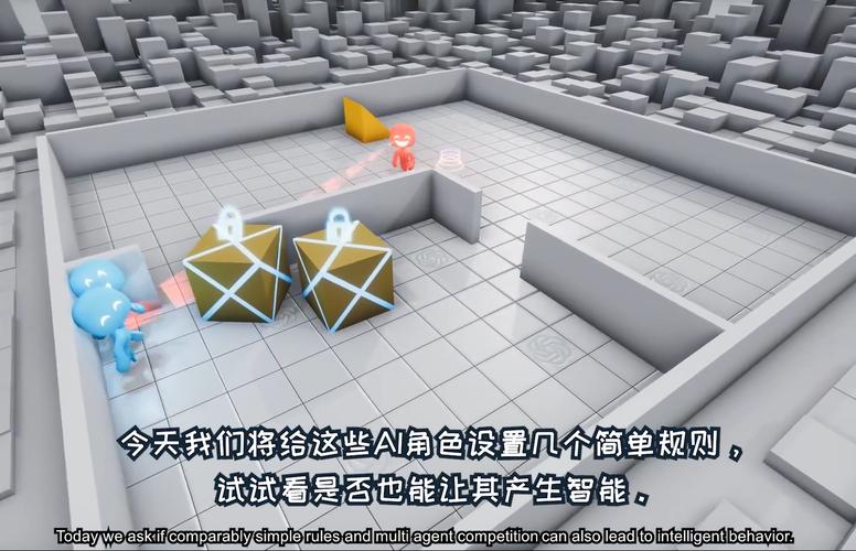 强化学习OpenAI躲猫猫训练场景图