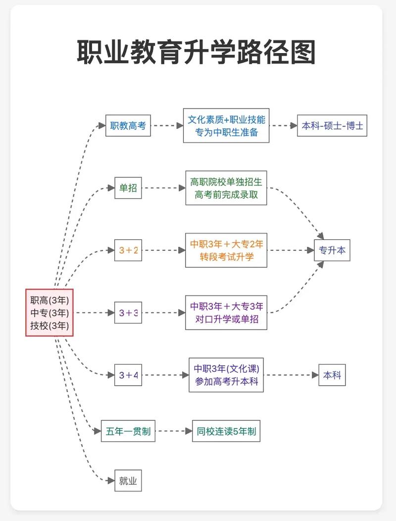 高中学生转向职业教育路径示意图