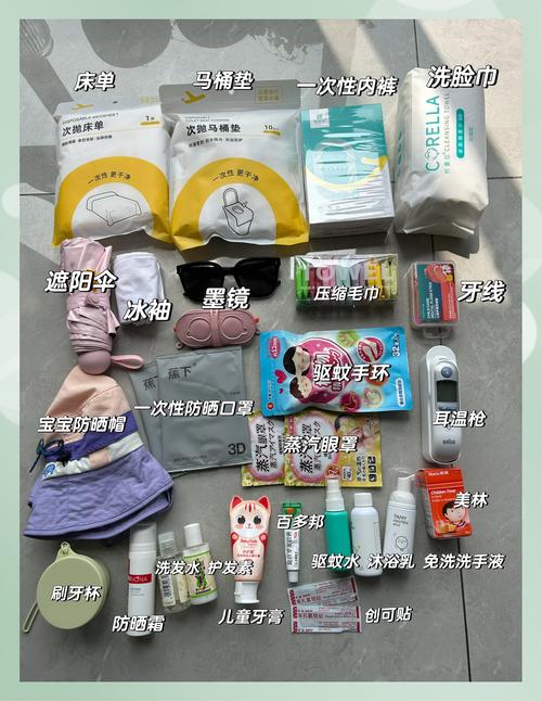 带娃出行妈咪包配件清单示意图