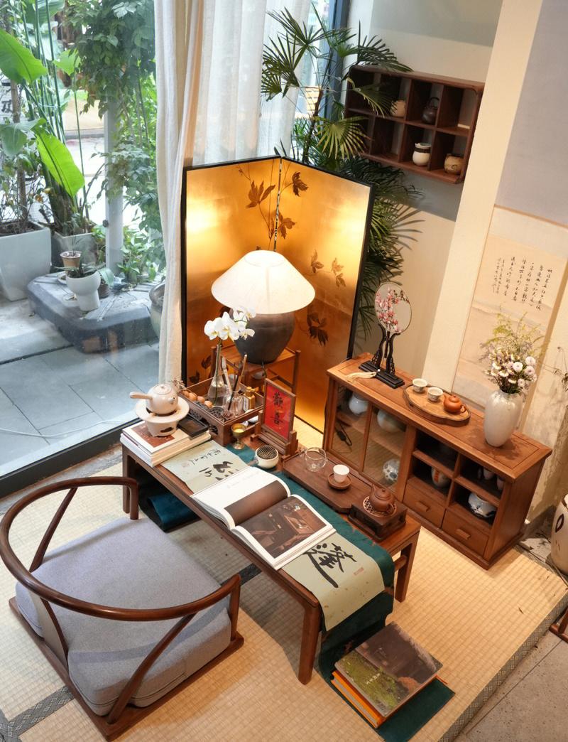 中式小户型茶室装修实景图