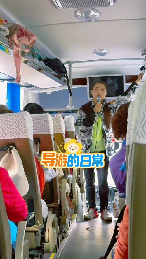 旅行社导游现场讲解带团照片