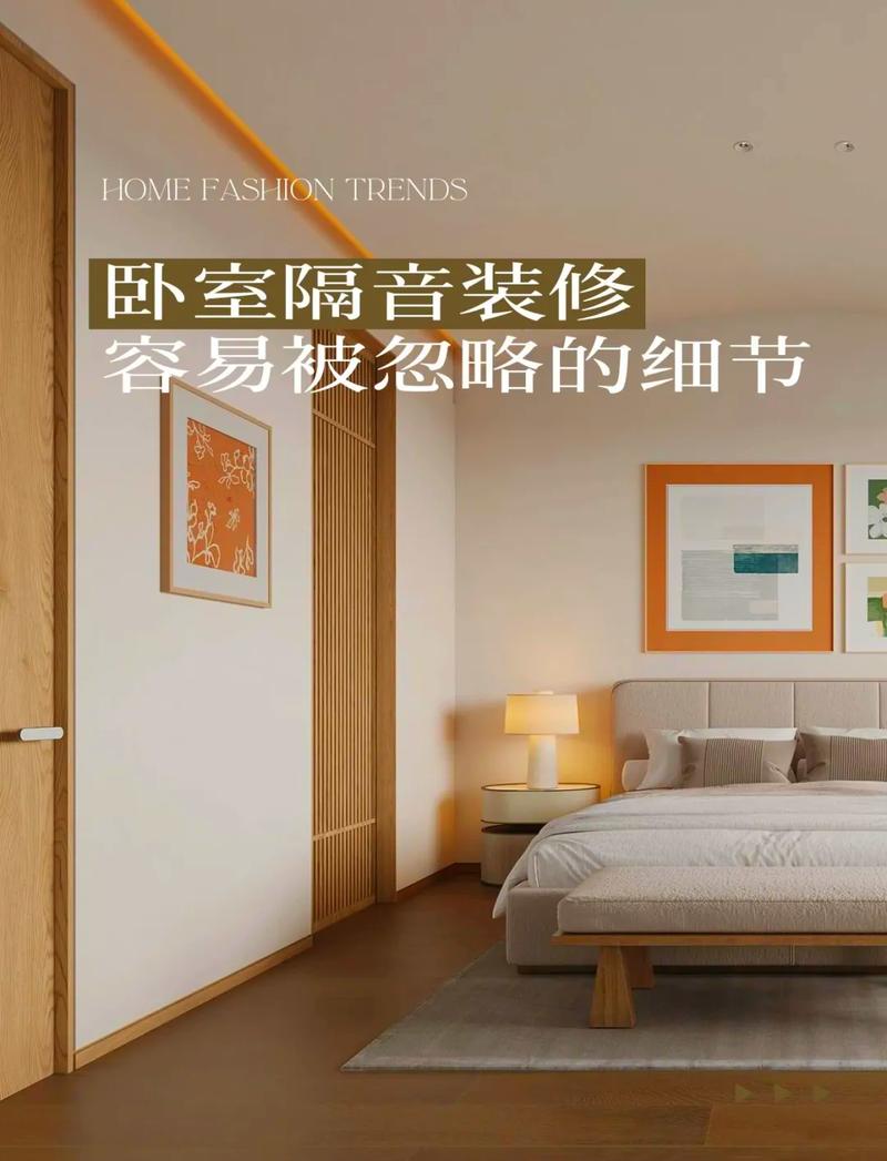 卧室白噪音机与隔音窗帘布置示意图