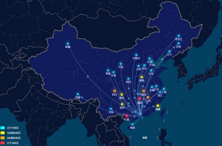 大数据疫情流调人员活动轨迹图