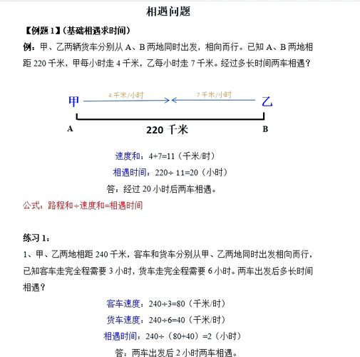 不同场景下相遇问题相对速度的核心规律