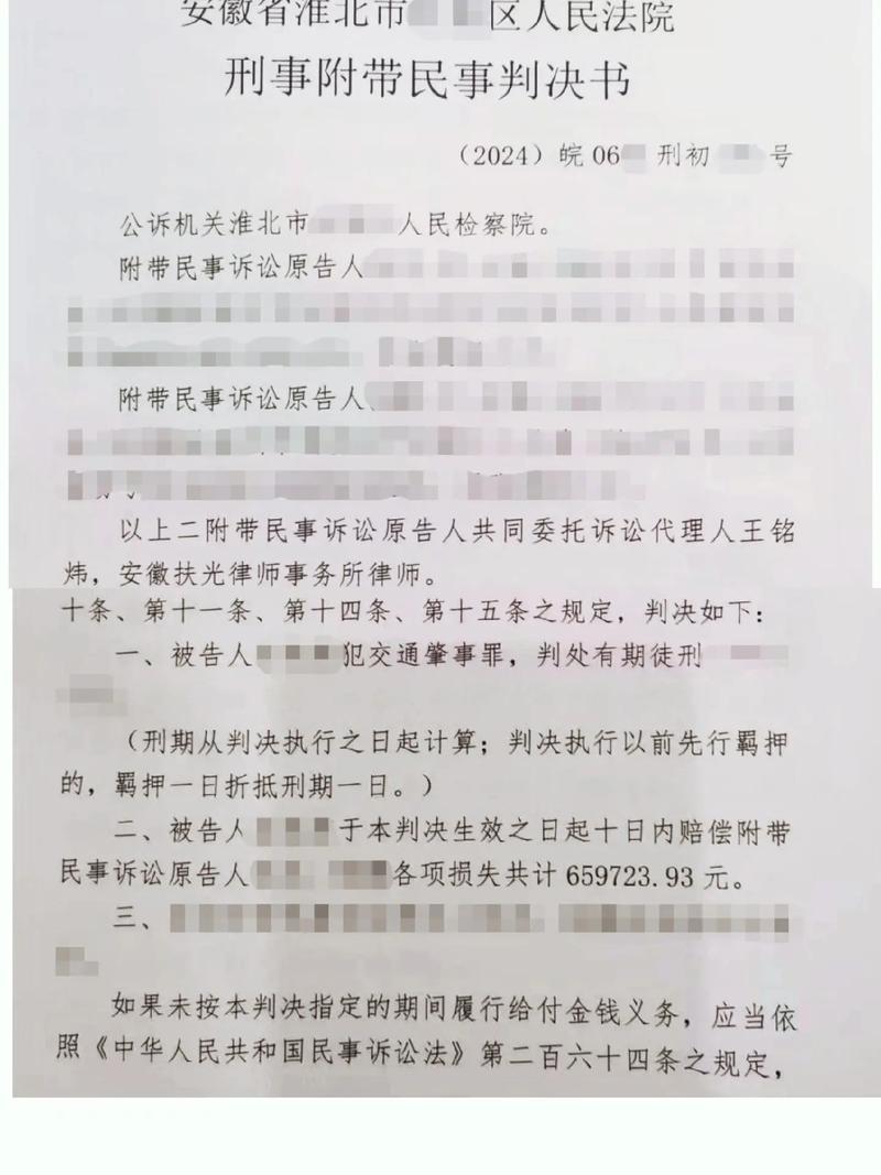 刑事附带民事诉讼范围判决书实拍