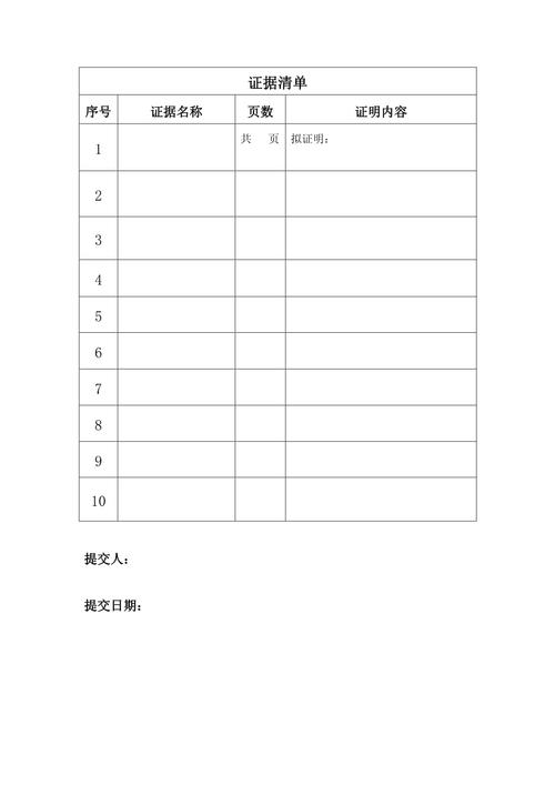 住房公积金分割核心证据清单表