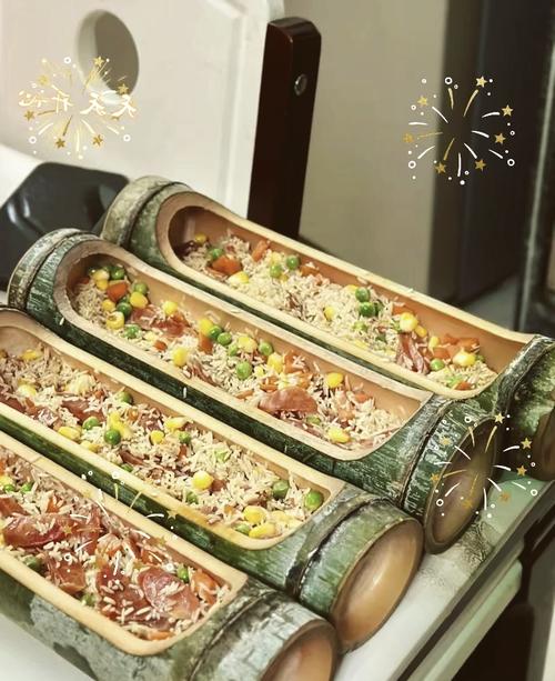 龙脊梯田农家现做竹筒饭美食实拍