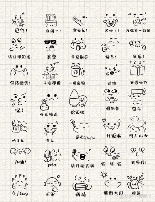 手机备忘录画表情包粗糙风格示意图