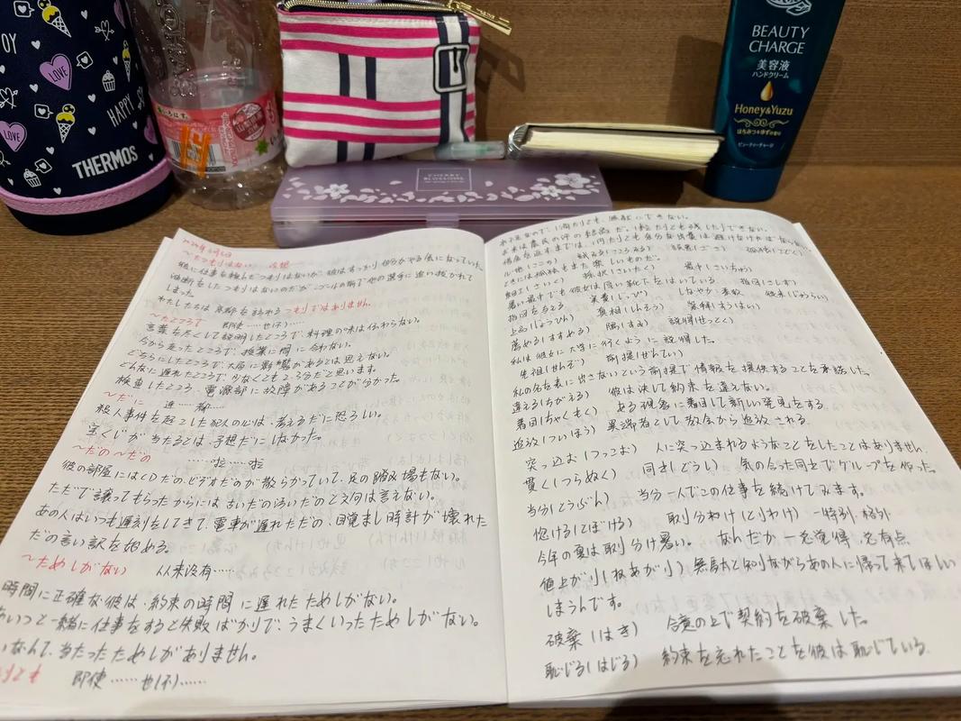 日语自学资料堆桌面落灰实拍