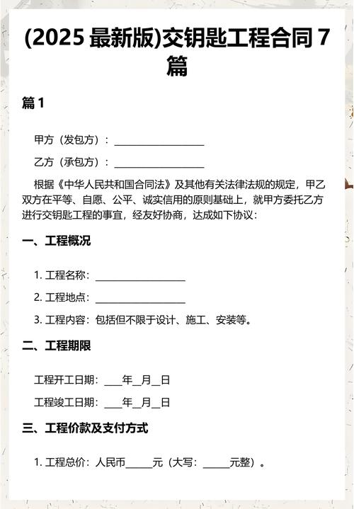 工业交钥匙工程合同验收条款明细页