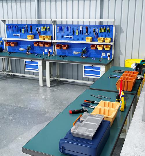 工业一线工人改进操作台工具实拍