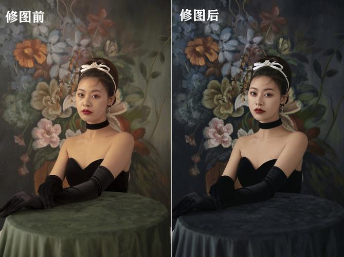 逆光人像胶片色调前后对比