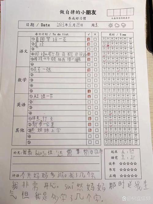 初中教室墙面学生自律小纸条展示实拍