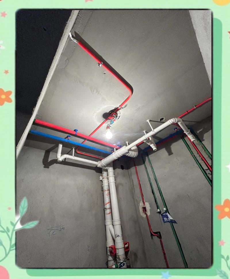 家庭卫生间电热水器布线施工现场图