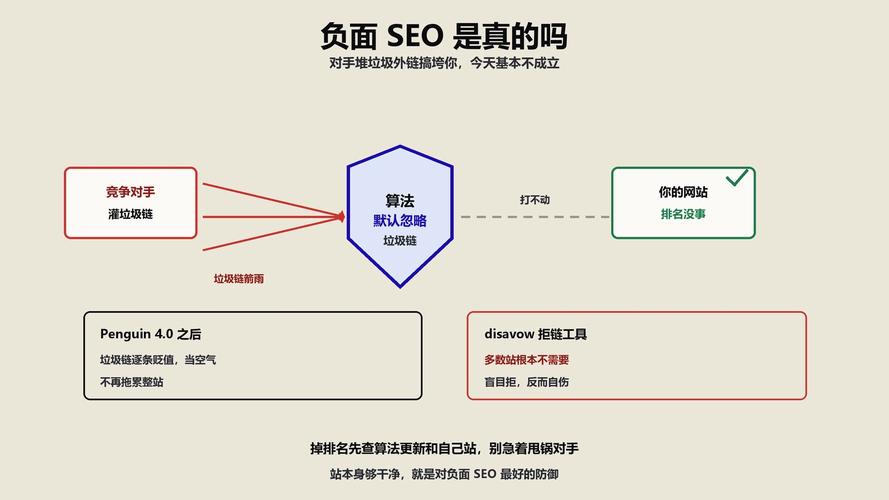 垃圾外链对网站SEO排名影响示意图