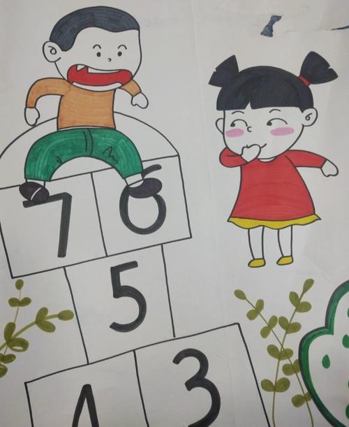 手绘儿童公共礼仪游戏练习卡