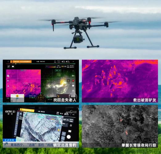 山地应急救援无人机热成像搜救作业图