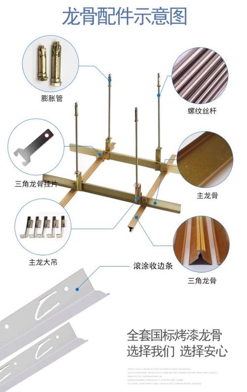 集成吊顶三角龙骨安装细节图