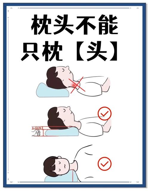 正确枕头支撑颈椎姿势示意图