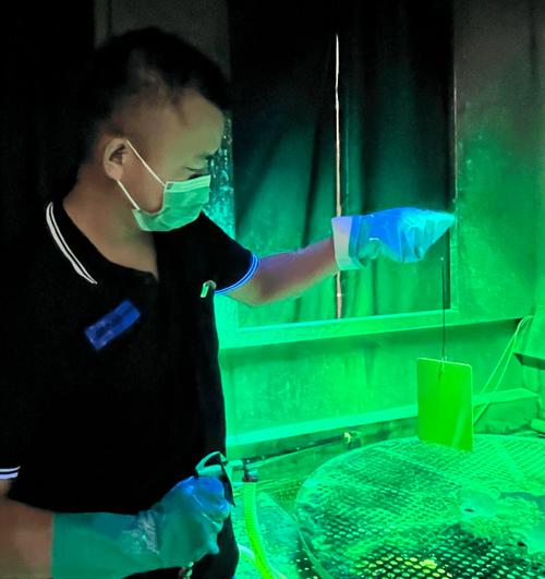 荧光渗透检测暗室操作实景