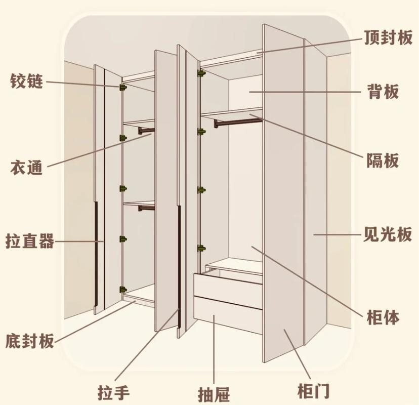 老人衣柜防潮背板施工示意图