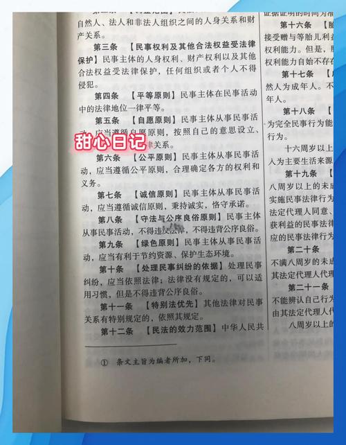 民法典第六条公平原则原文书页截图