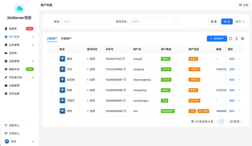 个人用户云计算服务管理后台界面