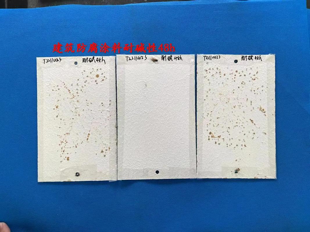 工业涂料盐雾测试样板对比