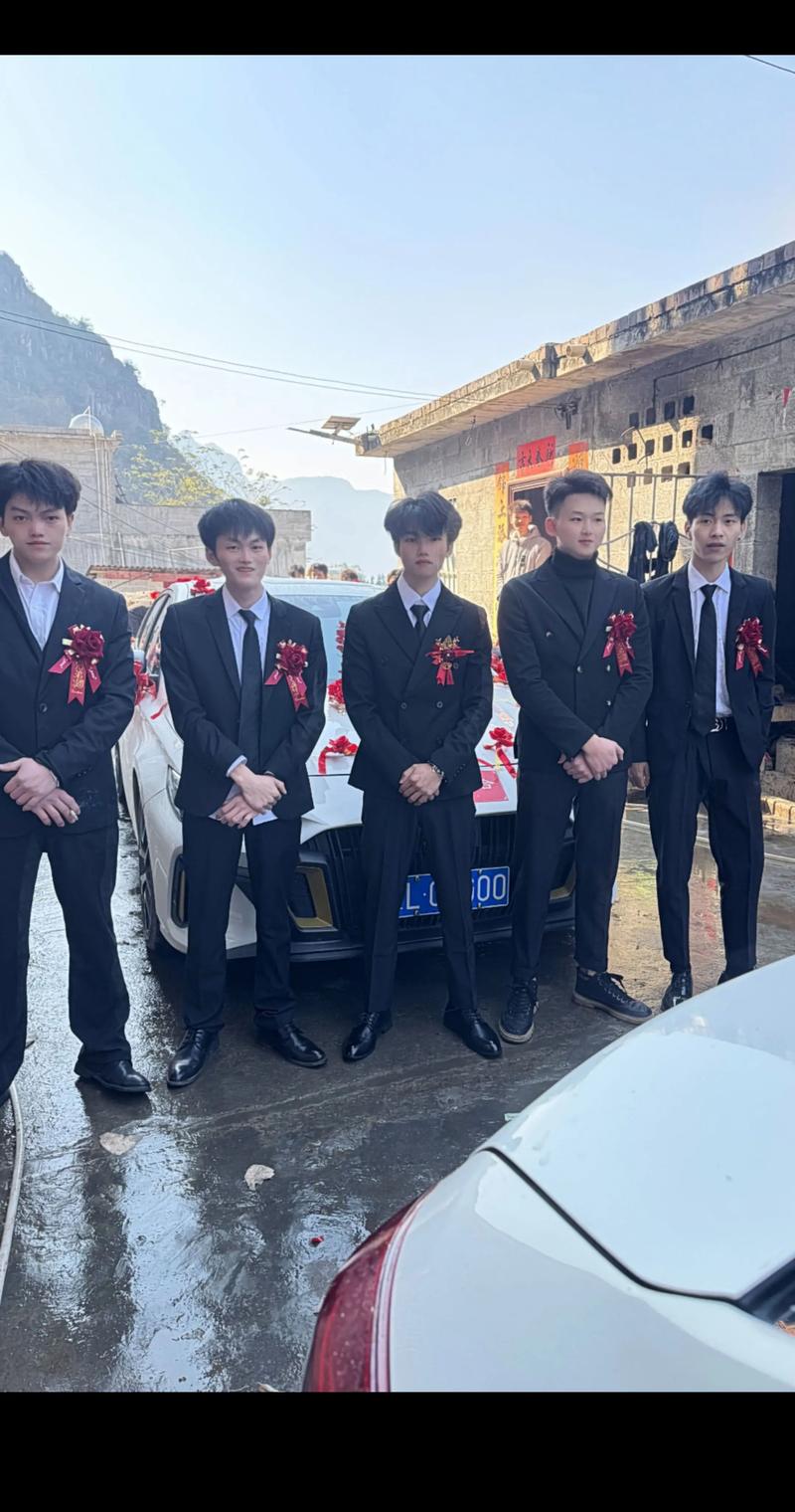 婚礼兄弟团帅气合影创意姿势