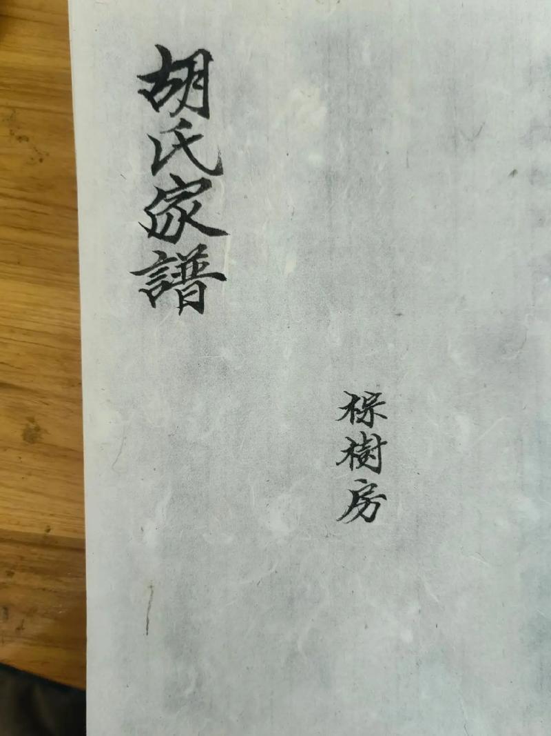 老旧族谱翻开特写