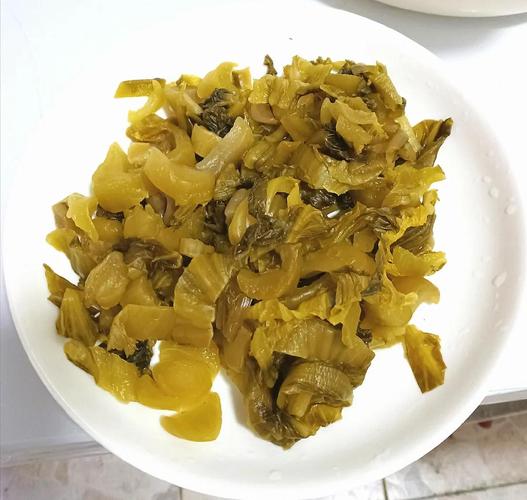 家庭自制发霉的腌芥菜实拍