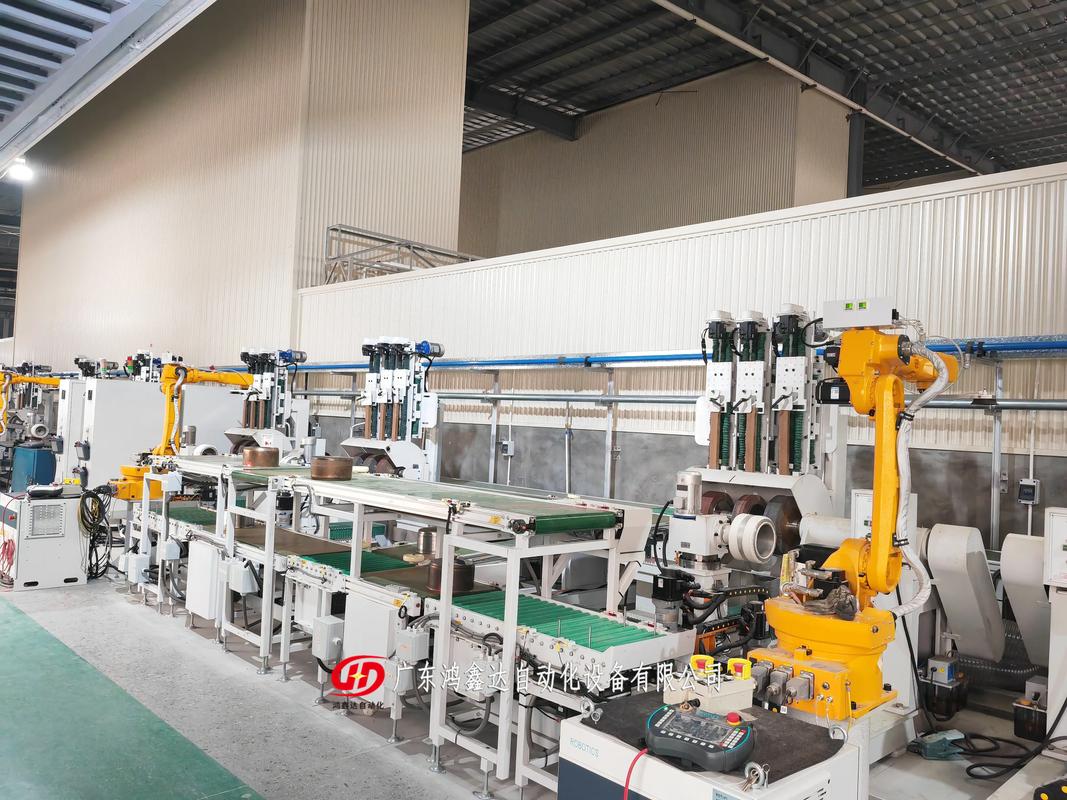 现代厨具自动化生产线机械臂冲压不锈钢锅具