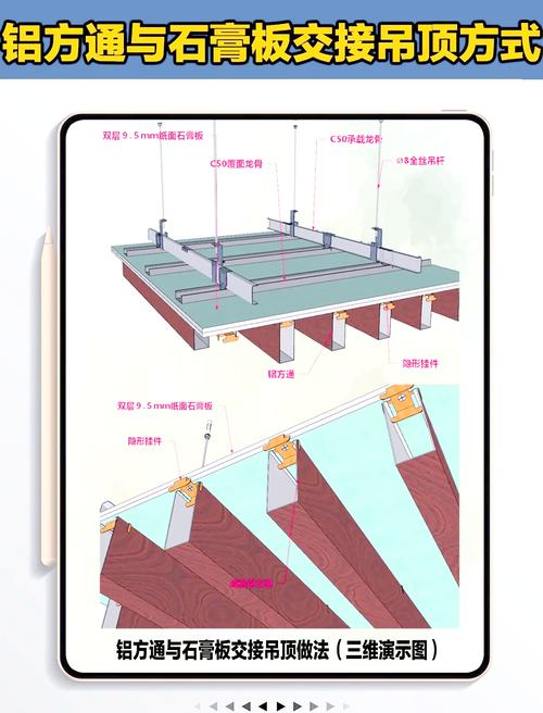 阁楼管线走顶固定于屋架示意图