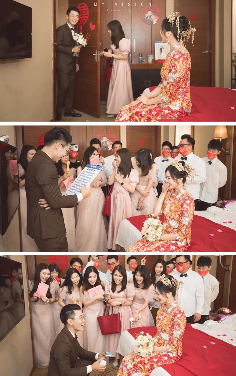 中式婚礼伴娘团堵门整蛊新郎