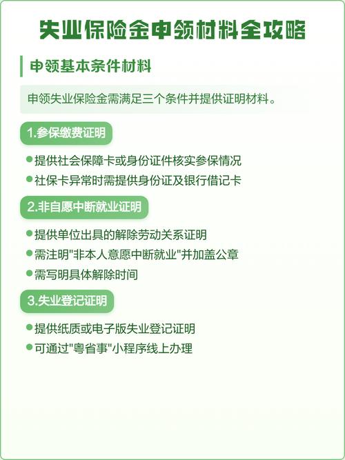 北京失业保险金申请材料清单示意图