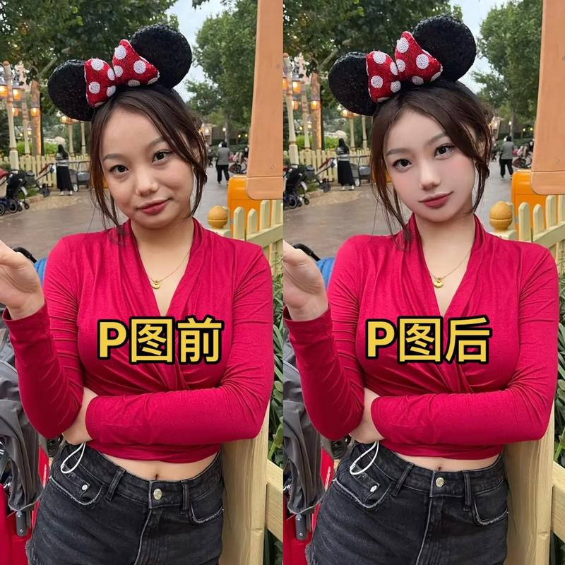 社交媒体滤镜前后对比照拼图