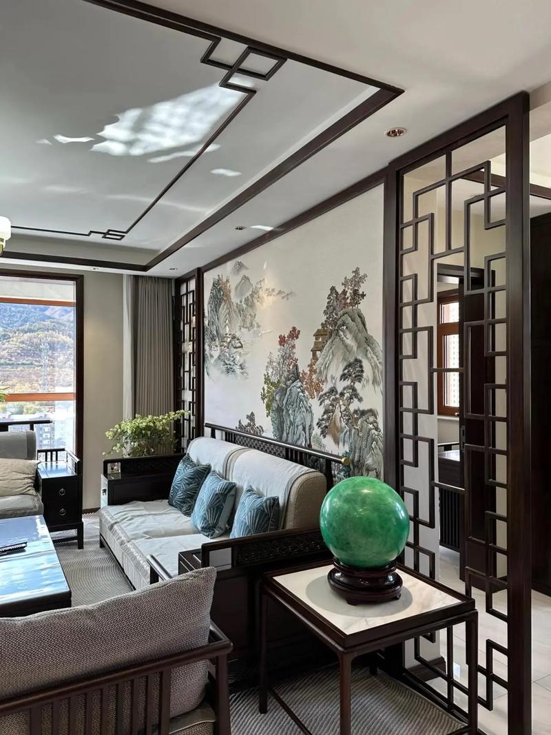 全屋墙布客厅全景效果实拍