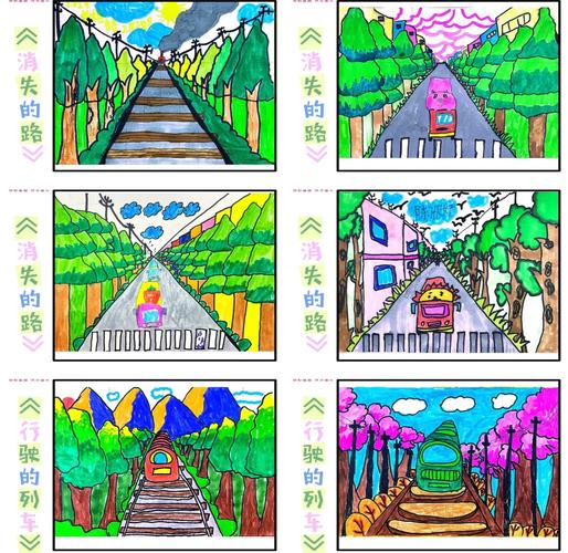 幼儿自我中心透视绘画作品示例