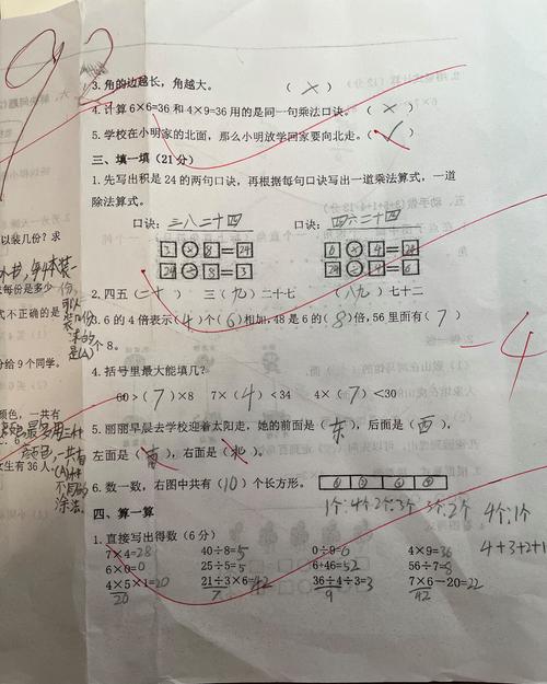 小学生数学审题常见错误卷面实拍