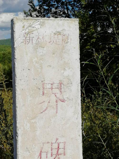 公益林界碑与周边承包林地边界对比实景