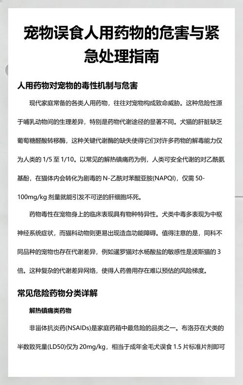 人类常用布洛芬对犬猫毒性说明对照表
