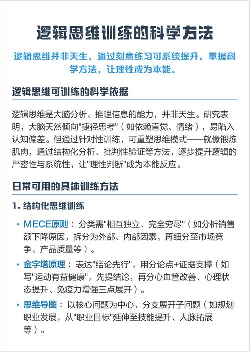 普通人逻辑思维日常练习步骤图