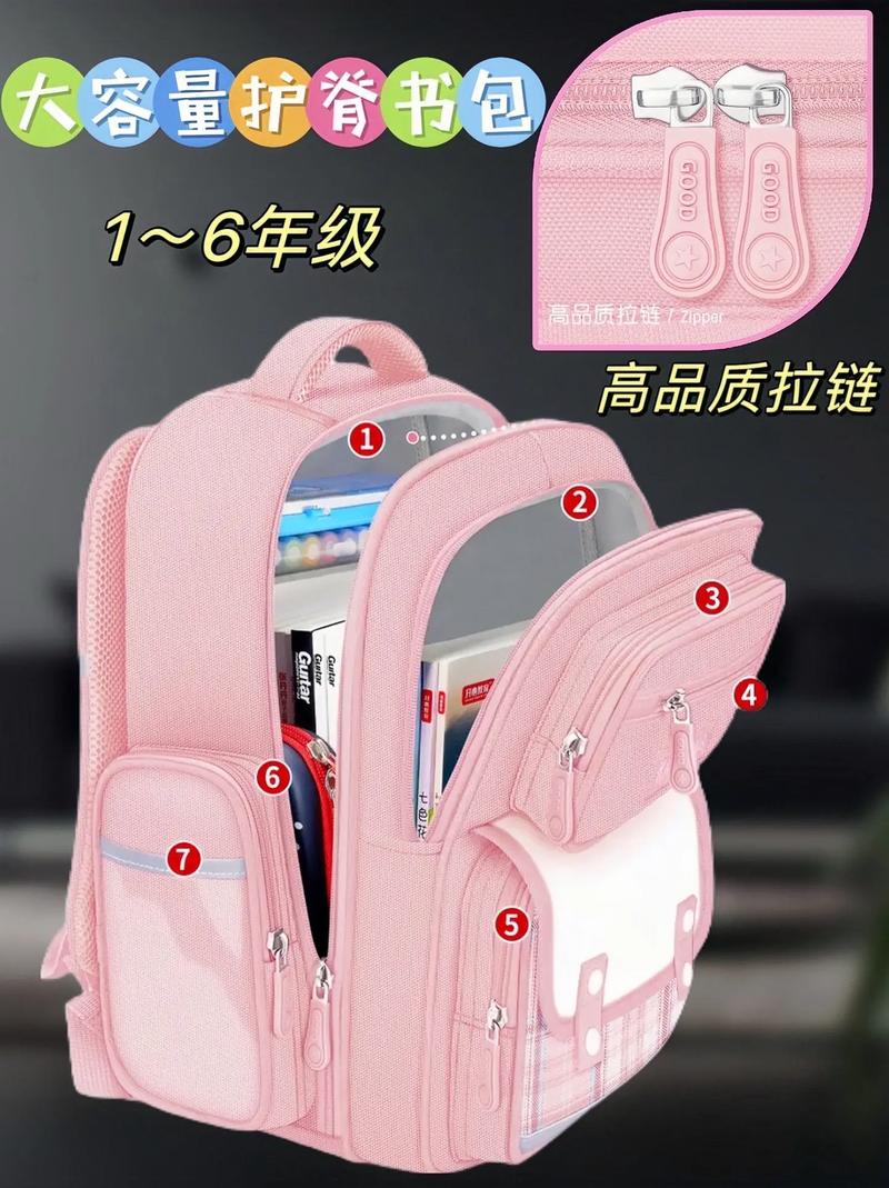 小学生护脊书包侧面展示