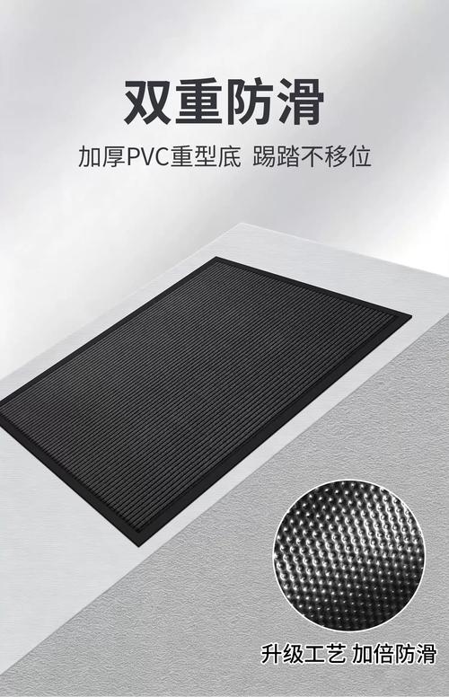 入户门深灰色硅胶防滑垫踩奶茶不滑倒场景