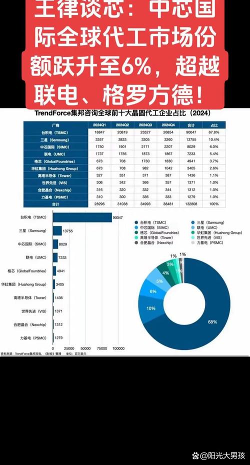 全球半导体晶圆代工市场份额饼状图2024