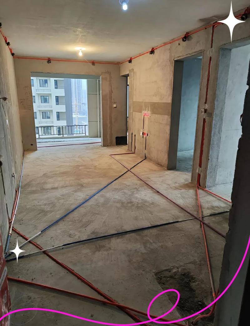 家装水电改造点对点走线现场图