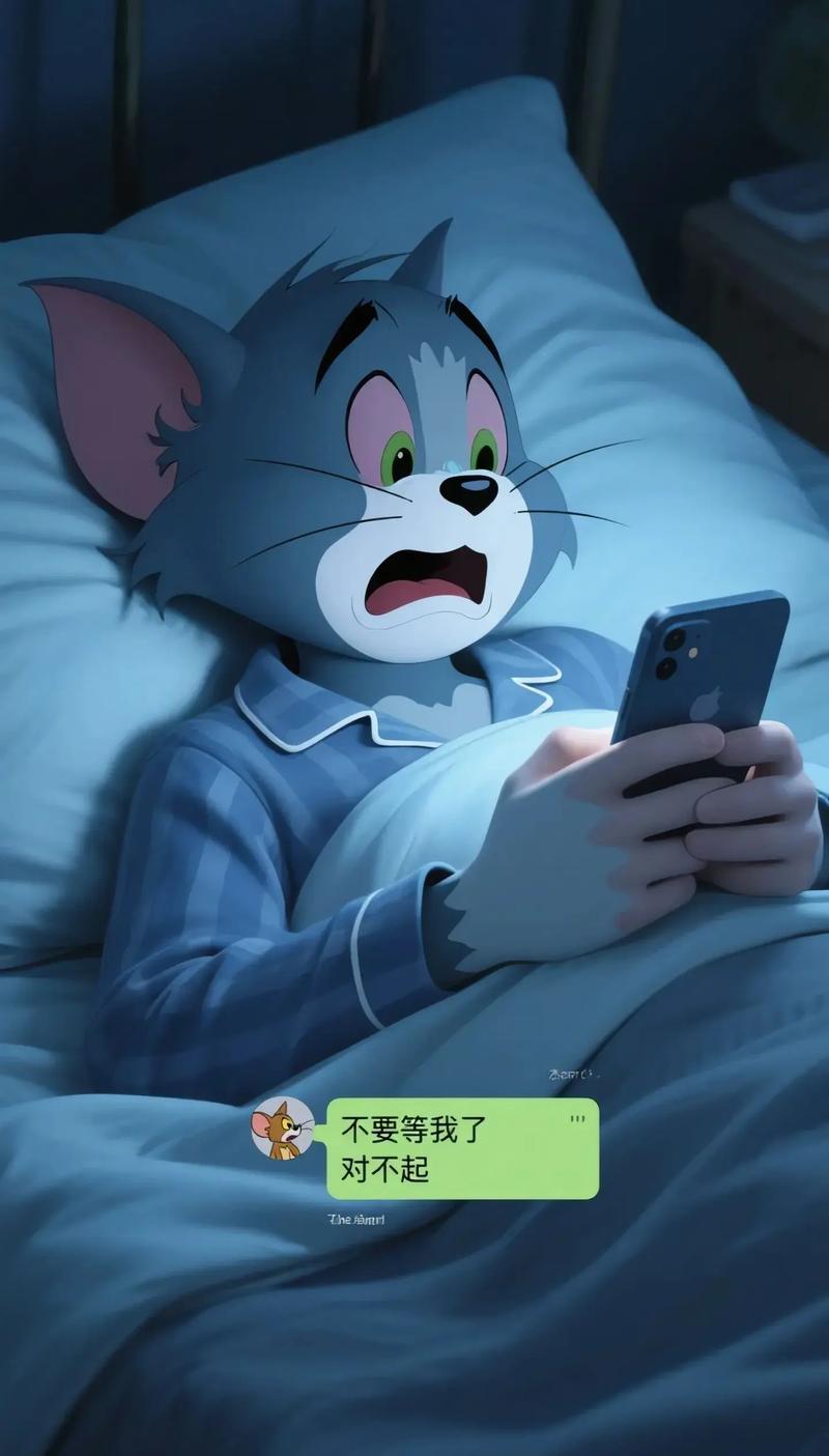 深夜躺在床上看手机动漫追番
